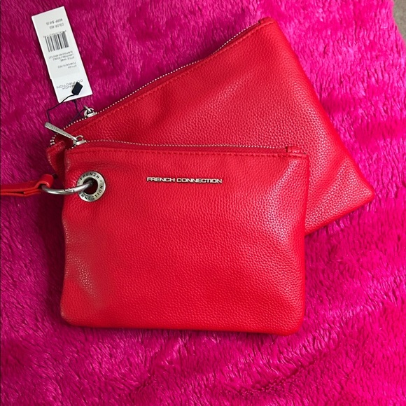 French Connection Vibrant Red Wristlet Clutch - Picture 2 of 7